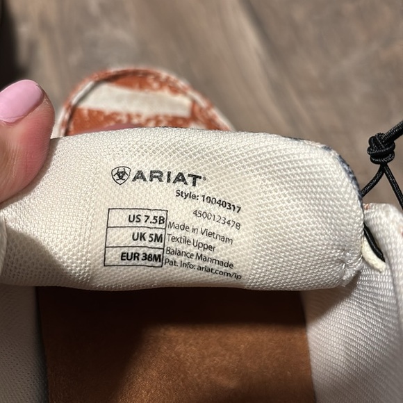 Ariat Hilo Distressed American Flag mock toe slip on loafer, FLX Foam cushion - Picture 8 of 10